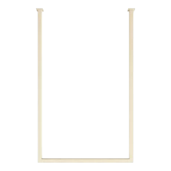 Rail à serviettes carré en acier beige cashew 50x60cm Tensi - Metallbude