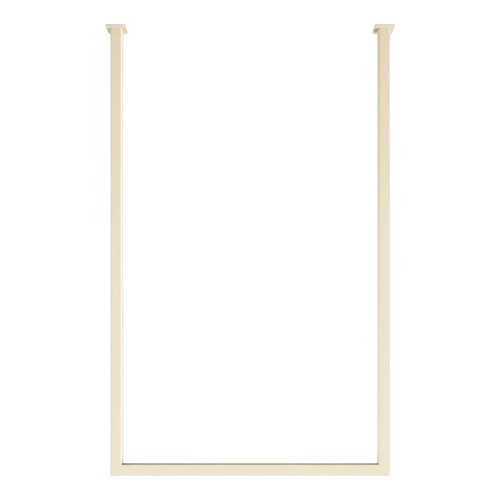 Rail à serviettes carré en acier beige cashew 50x60cm Tensi - Metallbude