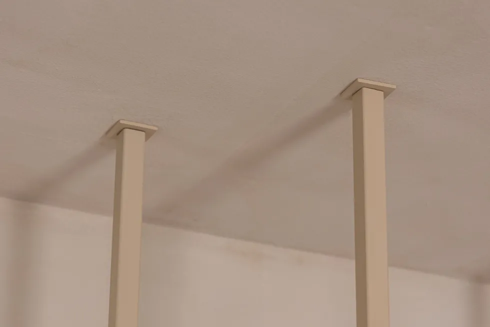 Rail à serviettes carré en acier beige cashew 50x60cm Tensi - Metallbude