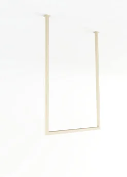 Rail à serviettes carré en acier beige cashew 50x60cm Tensi - Metallbude