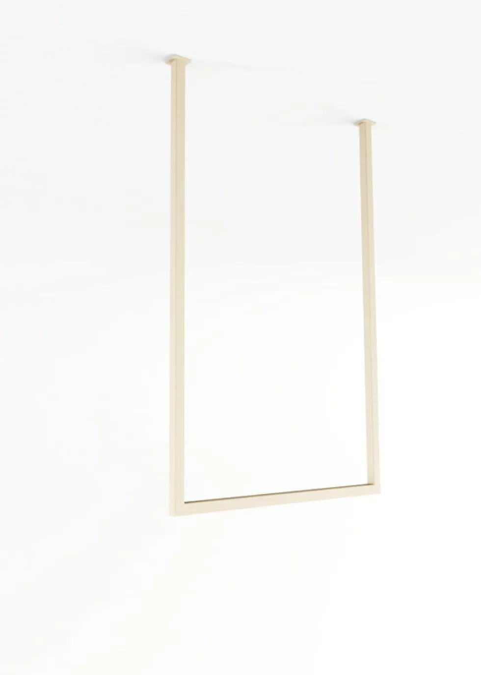 Rail à serviettes carré en acier beige cashew 50x60cm Tensi - Metallbude
