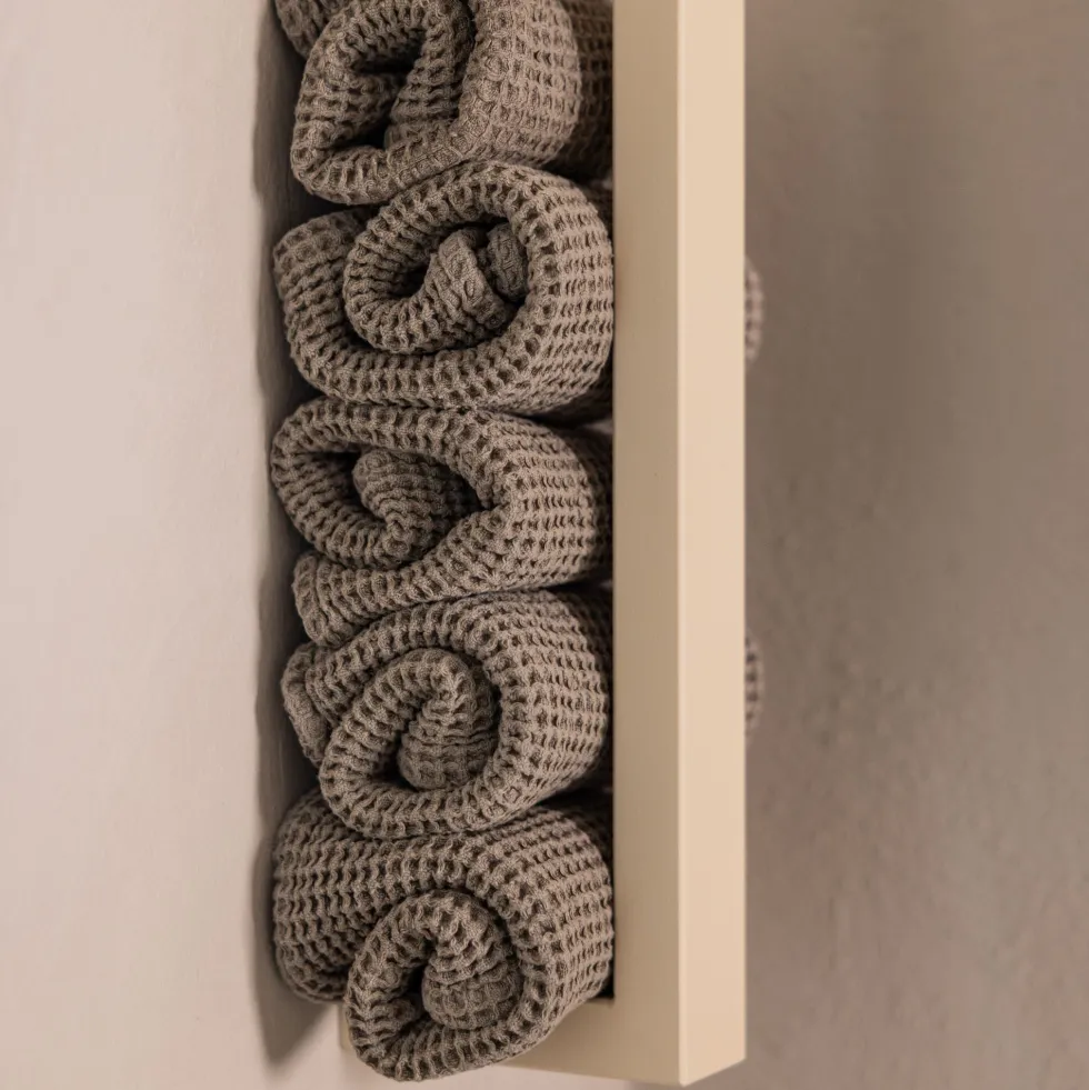 Rail à serviettes en acier beige cashew 50x10x4cm Nali - Metallbude