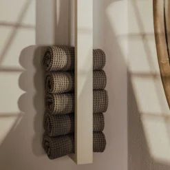Rail à serviettes en acier beige cashew 50x10x4cm Nali - Metallbude