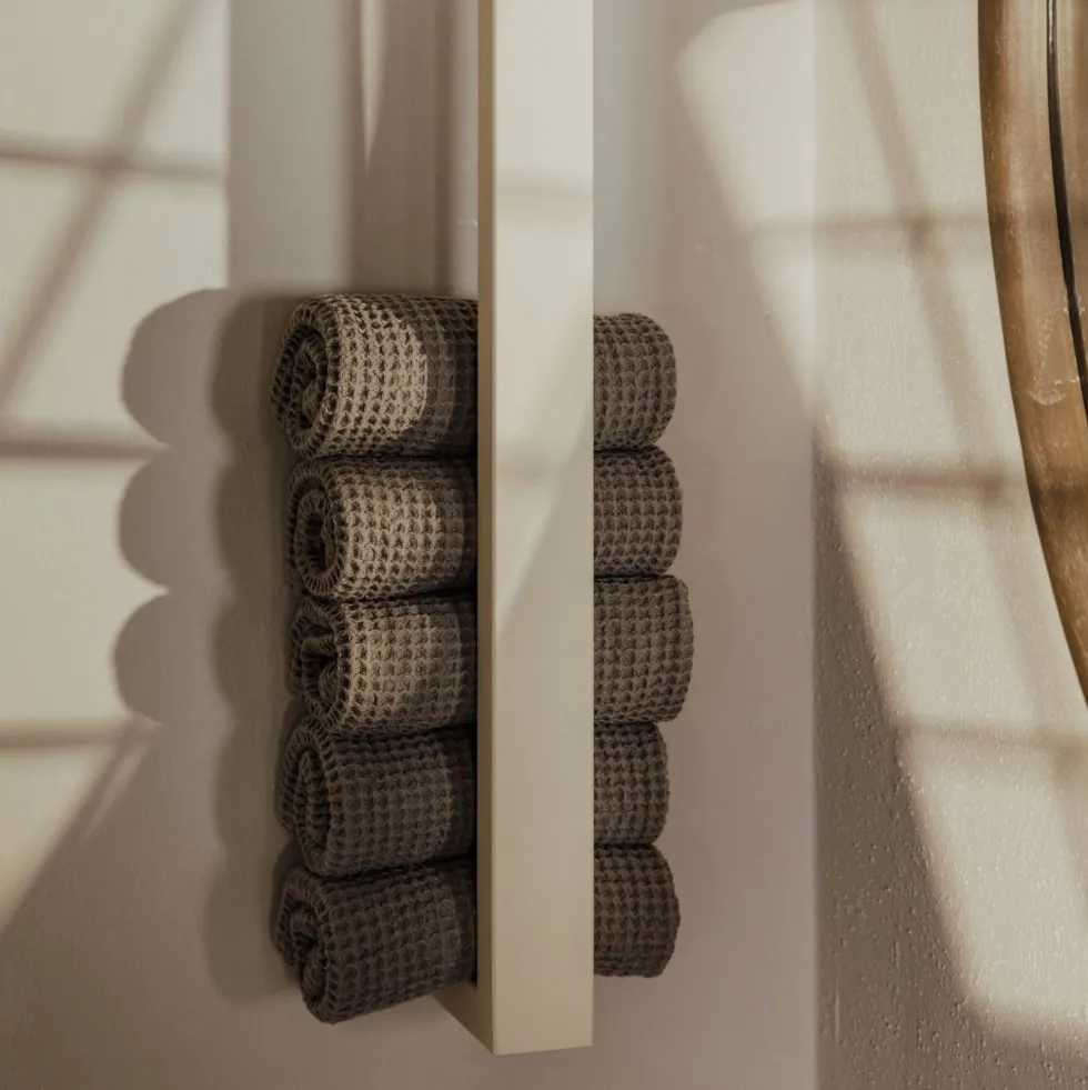 Rail à serviettes en acier beige cashew 50x10x4cm Nali - Metallbude