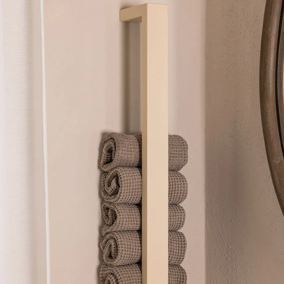 Rail à serviettes en acier beige cashew 50x10x4cm Nali - Metallbude