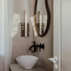 Rail à serviettes en acier beige cashew 50x10x4cm Nali - Metallbude