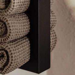 Rail à serviettes en acier noir 50x10x4cm Nali - Metallbude