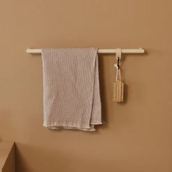 Rail à serviettes rond en acier beige cashew 85cm Vana - Metallbude
