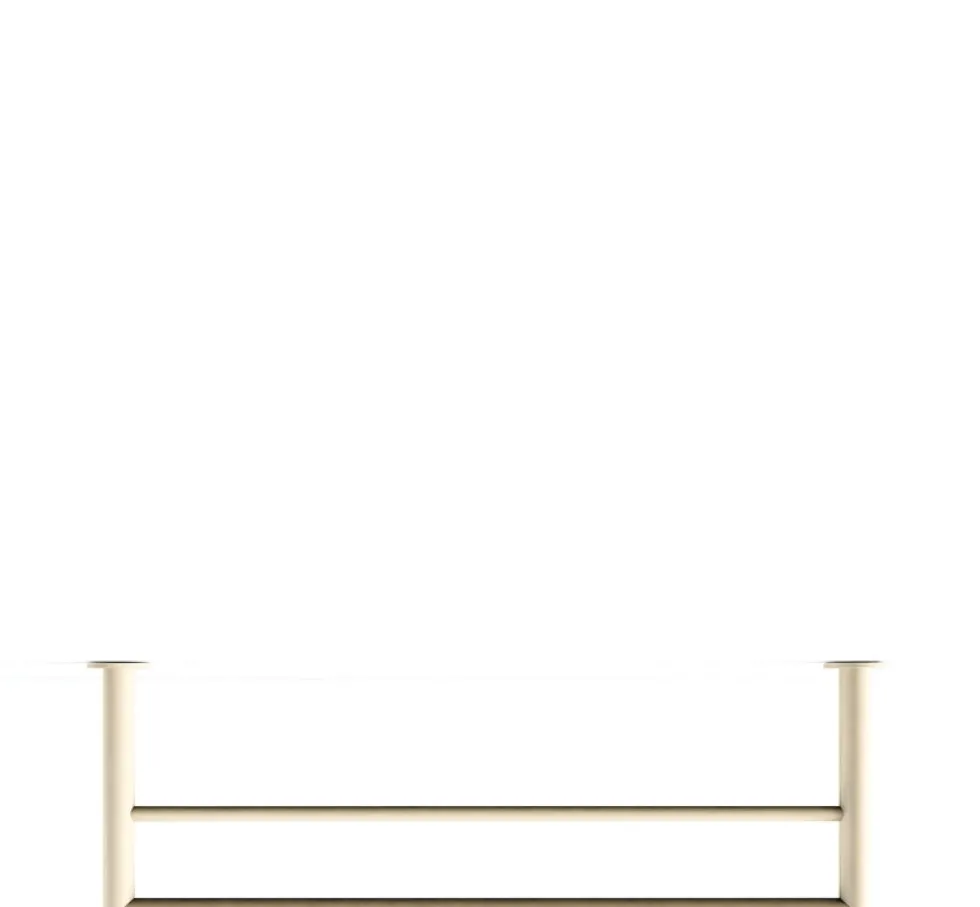 Rail à serviettes rond en acier beige cashew 50x17cm Stenni - Metallbude