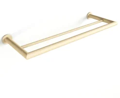 Rail à serviettes rond en acier beige cashew 50x17cm Stenni - Metallbude