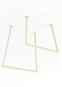 2 rails à serviettes carré en acier beige cashew 60-80x50cm Tensi - Metallbude