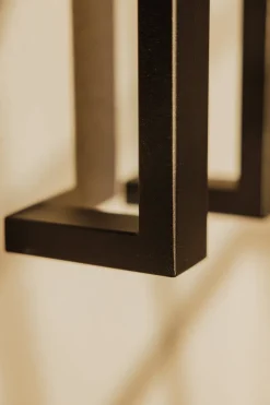 2 rails à serviettes en acier noir 50x10x4cm Nali - Metallbude