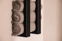 2 rails à serviettes en acier noir 50x10x4cm Nali - Metallbude