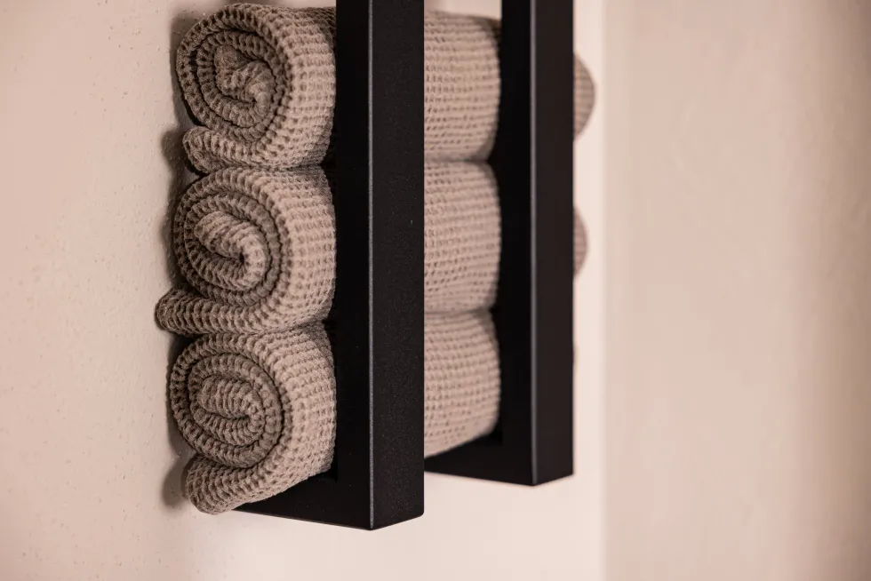 2 rails à serviettes en acier noir 50x10x4cm Nali - Metallbude