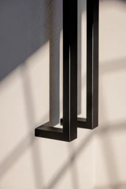 2 rails à serviettes en acier noir 50x10x4cm Nali - Metallbude