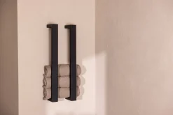 2 rails à serviettes en acier noir 50x10x4cm Nali - Metallbude