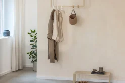 Rail à vêtements carré en acier beige cashew 80x100cm Rubi - Metallbude