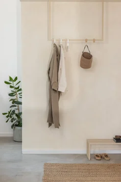 Rail à vêtements carré en acier beige cashew 60x80cm Rubi - Metallbude