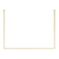 Rail à vêtements carré en acier beige cashew 80x60cm Rubi - Metallbude