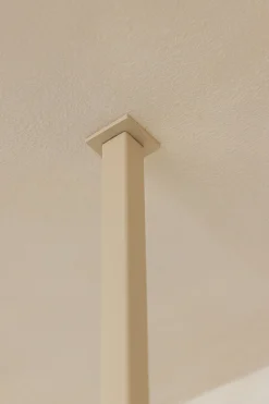 Rail à vêtements carré en acier beige cashew 60x120cm Rubi - Metallbude