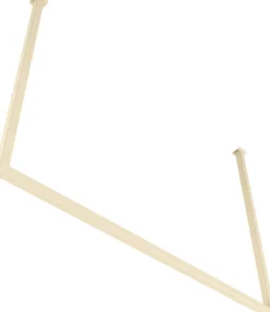 Rail à vêtements carré en acier beige cashew 80x120cm Rubi - Metallbude