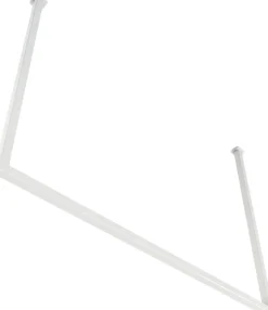 Rail à vêtements carré en acier blanc 60x100cm Rubi - Metallbude