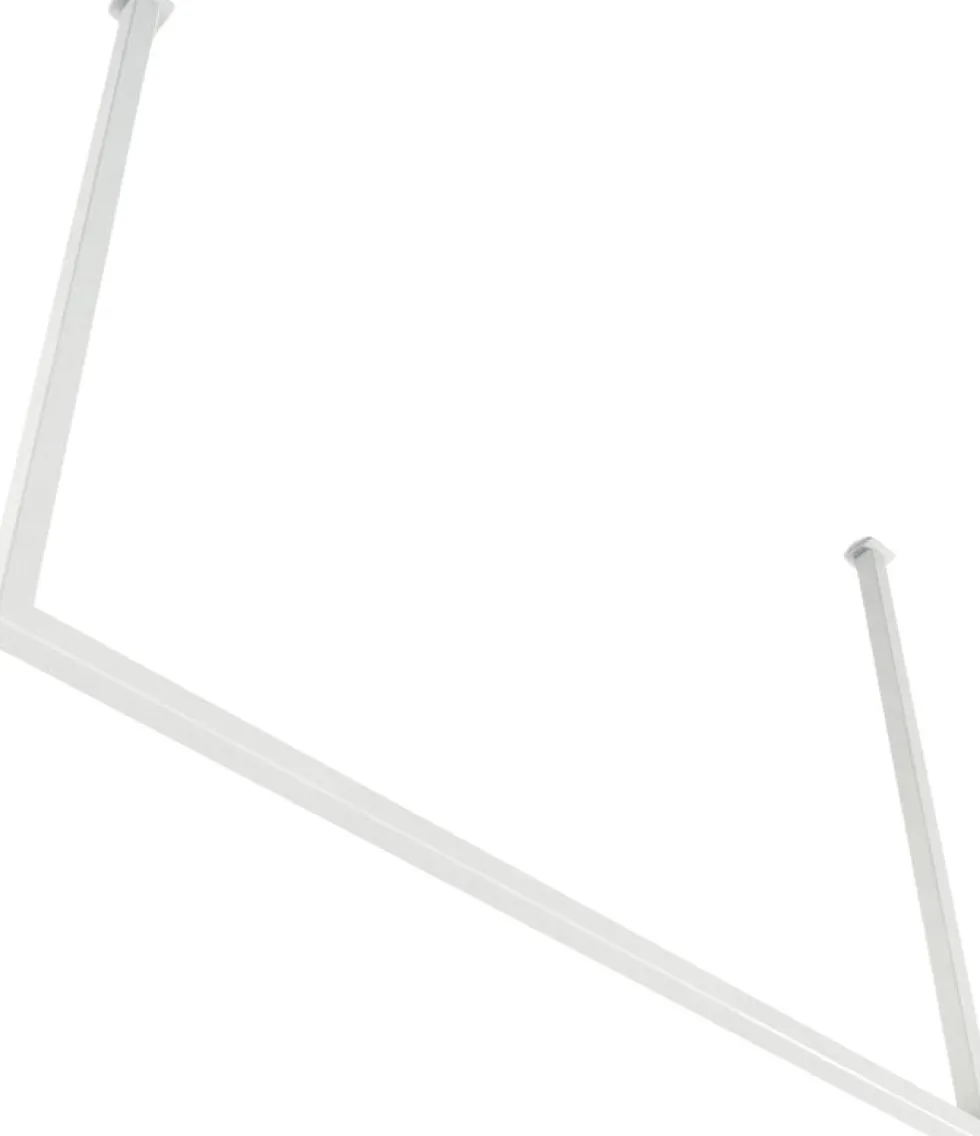 Rail à vêtements carré en acier blanc 60x100cm Rubi - Metallbude