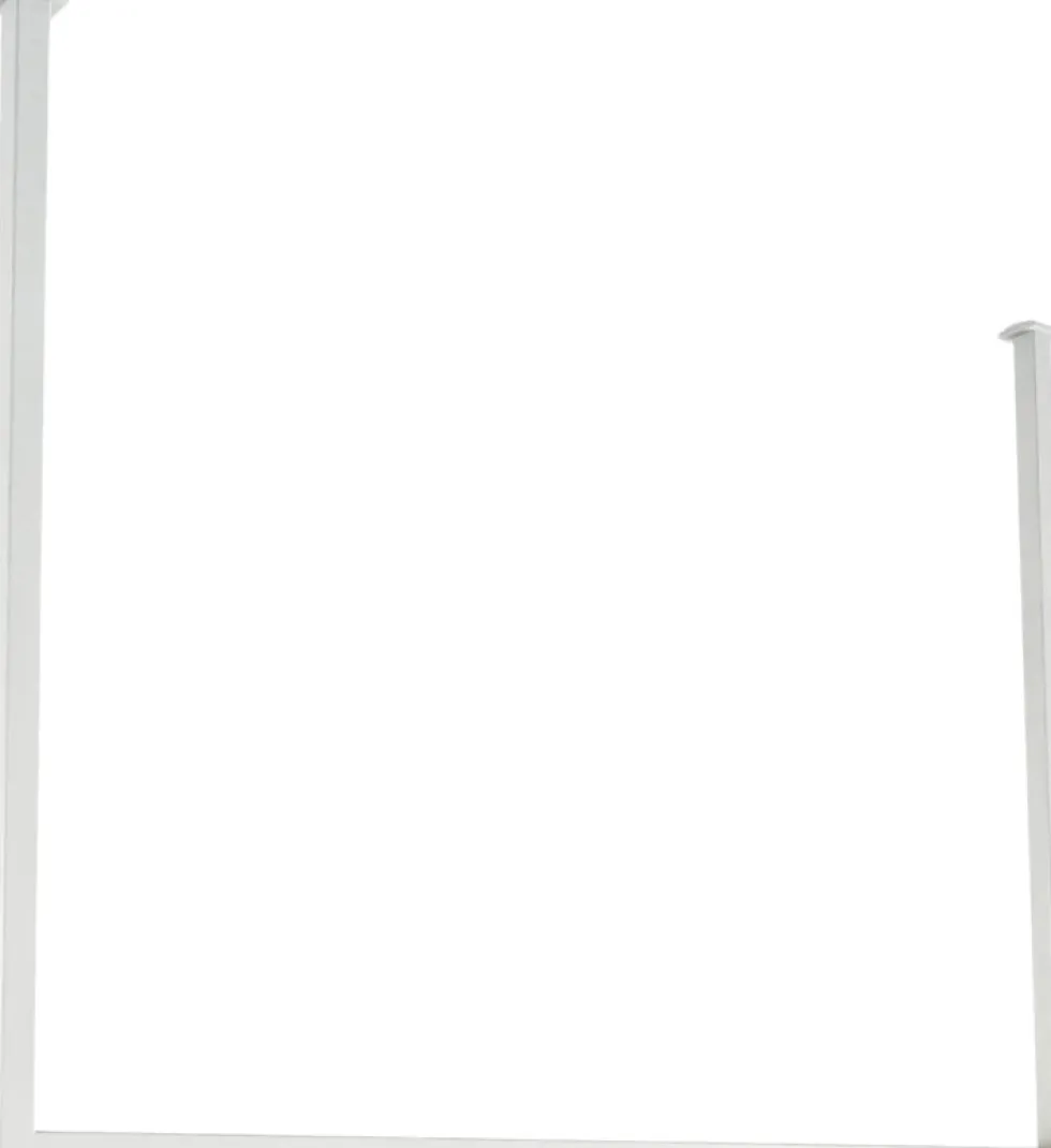 Rail à vêtements carré en acier blanc 60x60cm Rubi - Metallbude