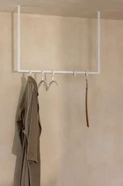 Rail à vêtements carré en acier blanc 80x100cm Rubi - Metallbude