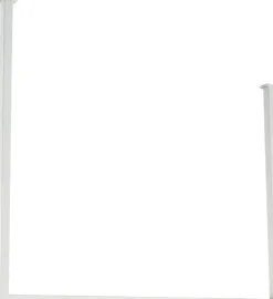 Rail à vêtements carré en acier blanc 80x100cm Rubi - Metallbude