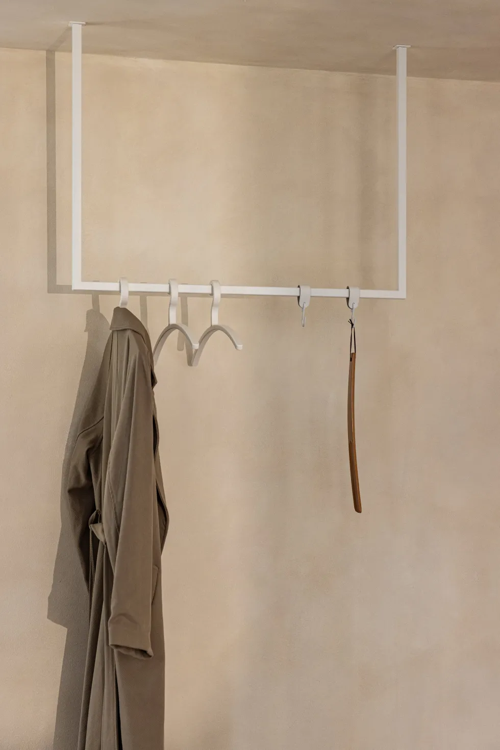 Rail à vêtements carré en acier blanc 60x120cm Rubi - Metallbude