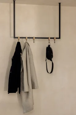 Rail à vêtements carré en acier noir 60x100cm Rubi - Metallbude