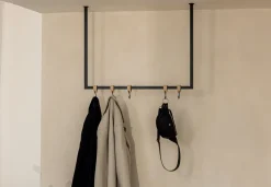 Rail à vêtements carré en acier noir 60x100cm Rubi - Metallbude