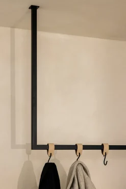 Rail à vêtements carré en acier noir 60x100cm Rubi - Metallbude
