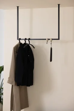 Rail à vêtements carré en acier noir 60x100cm Rubi - Metallbude