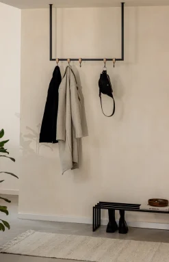 Rail à vêtements carré en acier noir 60x100cm Rubi - Metallbude