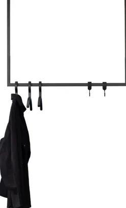 Rail à vêtements carré en acier noir 60x100cm Rubi - Metallbude