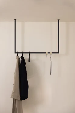 Rail à vêtements carré en acier noir 60x60cm Rubi - Metallbude