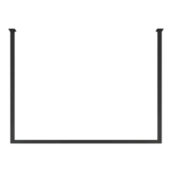 Rail à vêtements carré en acier noir 80x80cm Rubi - Metallbude