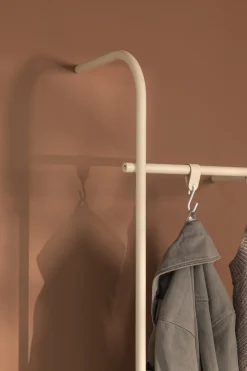 Rail à vêtements en acier beige cashew 130x45cm Tamina - Metallbude
