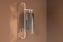 Rail à vêtements en acier blanc 130x45cm Tamina - Metallbude