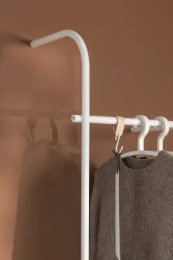 Rail à vêtements en acier blanc 130x45cm Tamina - Metallbude