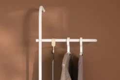 Rail à vêtements en acier blanc 130x45cm Tamina - Metallbude