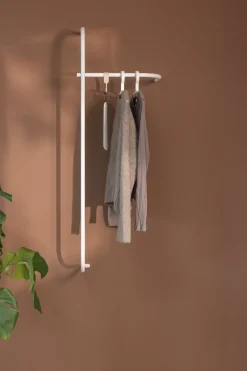 Rail à vêtements en acier blanc 130x45cm Tamina - Metallbude