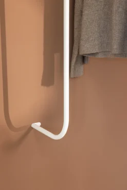 Rail à vêtements en acier blanc 130x45cm Tamina - Metallbude