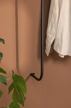 Rail à vêtements en acier noir 130x45cm Tamina - Metallbude
