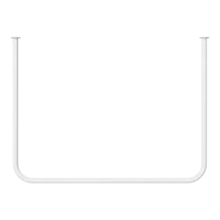Rail à vêtements rond en acier blanc 80x60cm Enio - Metallbude