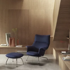 Repose-pieds bleu marine Doze - Muuto