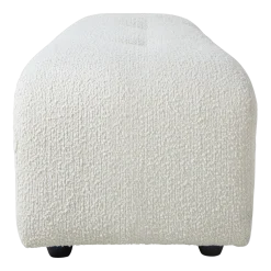 Repose-pieds en bouclé crème S Vint - Hkliving