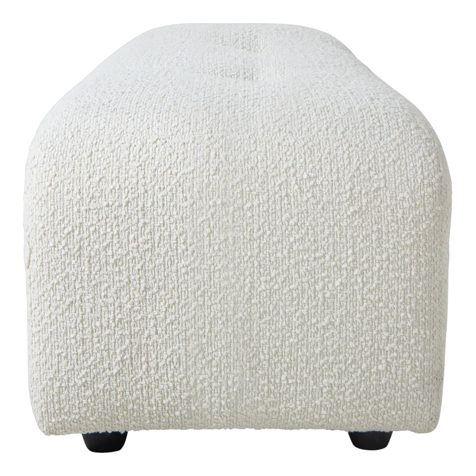 Repose-pieds en bouclé crème S Vint - Hkliving